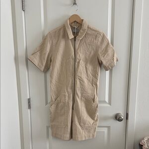 NWT Everlane Demim Romper - Tan (6)